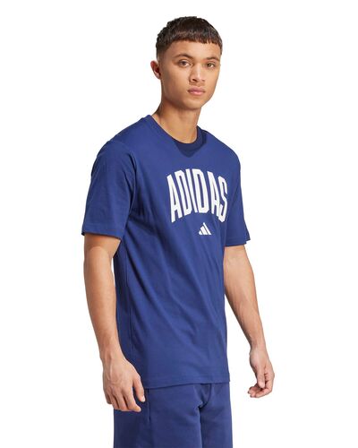 Ανδρική Κοντομάνικη Μπλούζα Adidas - M Collegiate