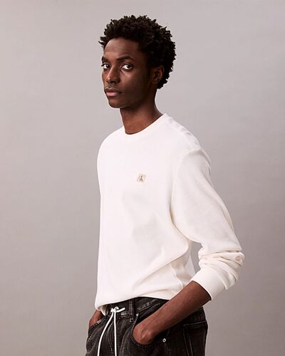 Calvin Klein - Ls Waffle Badge Crewnk Tee  