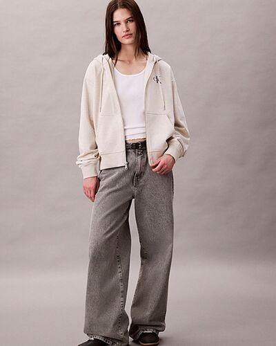 Γυναικεία Ζακέτα με Κουκούλα Calvin Klein - Monologo French Terry Fz Bf