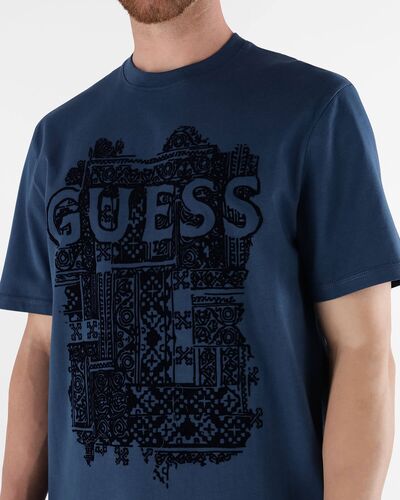 Ανδρική Κοντομάνικη Μπλούζα Guess - Ss Cn Guess Flock Box