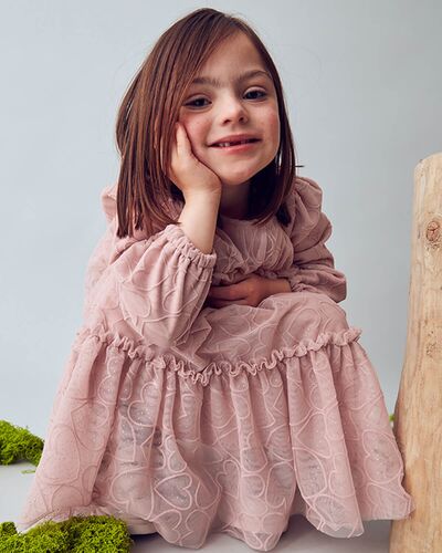 Παιδικό Μακρυμάνικο Φόρεμα Mayoral - Tulle printed