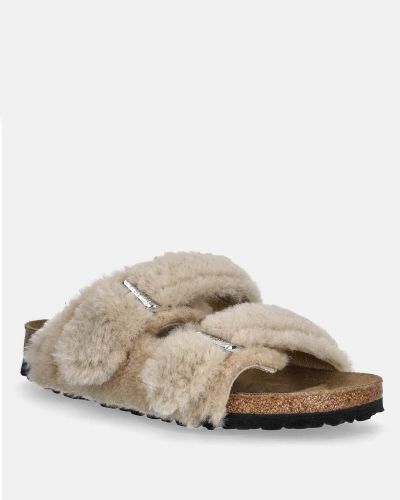 Unisex Σανδάλια Birkenstock - F25 Synthetics Arizona Shearling Sandcastle Seasonal