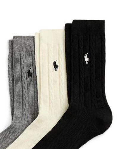 Ανδρικές Κάλτσες Polo Ralph Lauren - Cable-Crew Sock-3 Pack
