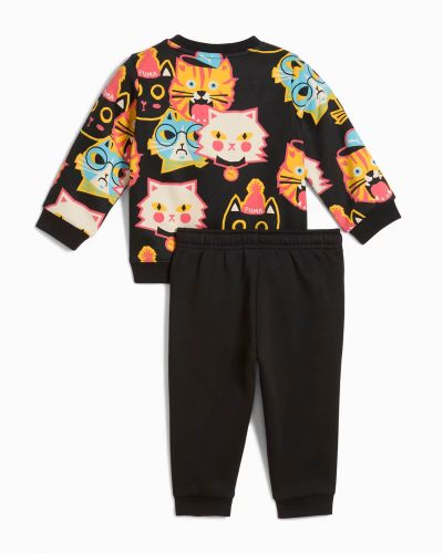 Παιδικό Set Puma Μπλούζα + Παντελόνι - Minicats Moody Cat Aop Crew