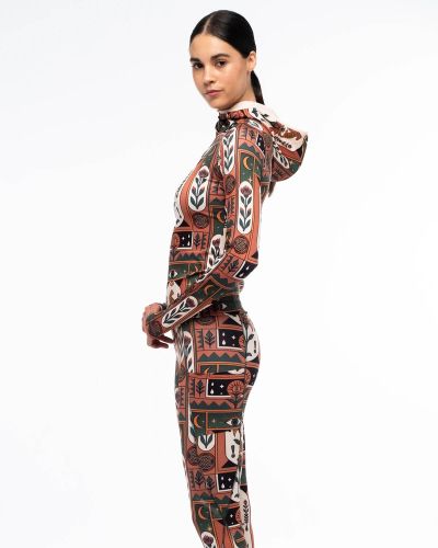 Γυναικεία Μπλούζα με Κουκούλα Peace And Chaos - Mystic Bloom Fitted Active Zip