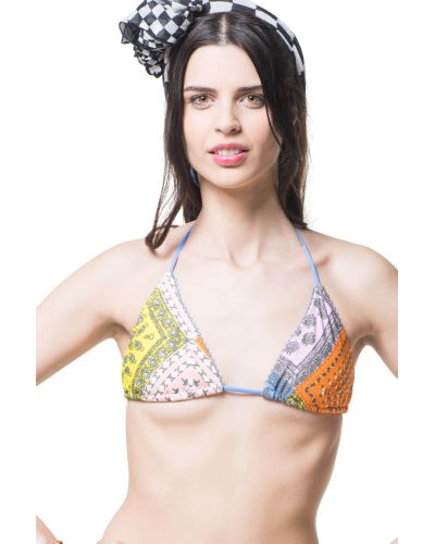 Minkpink - Sunset Patchwork Triangle Bikini   