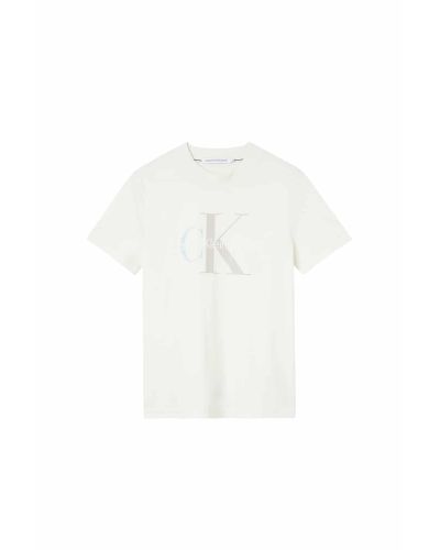 Γυναικεία Κοντομάνικη Μπλούζα Calvin Klein - Two Tone Monogram Regular