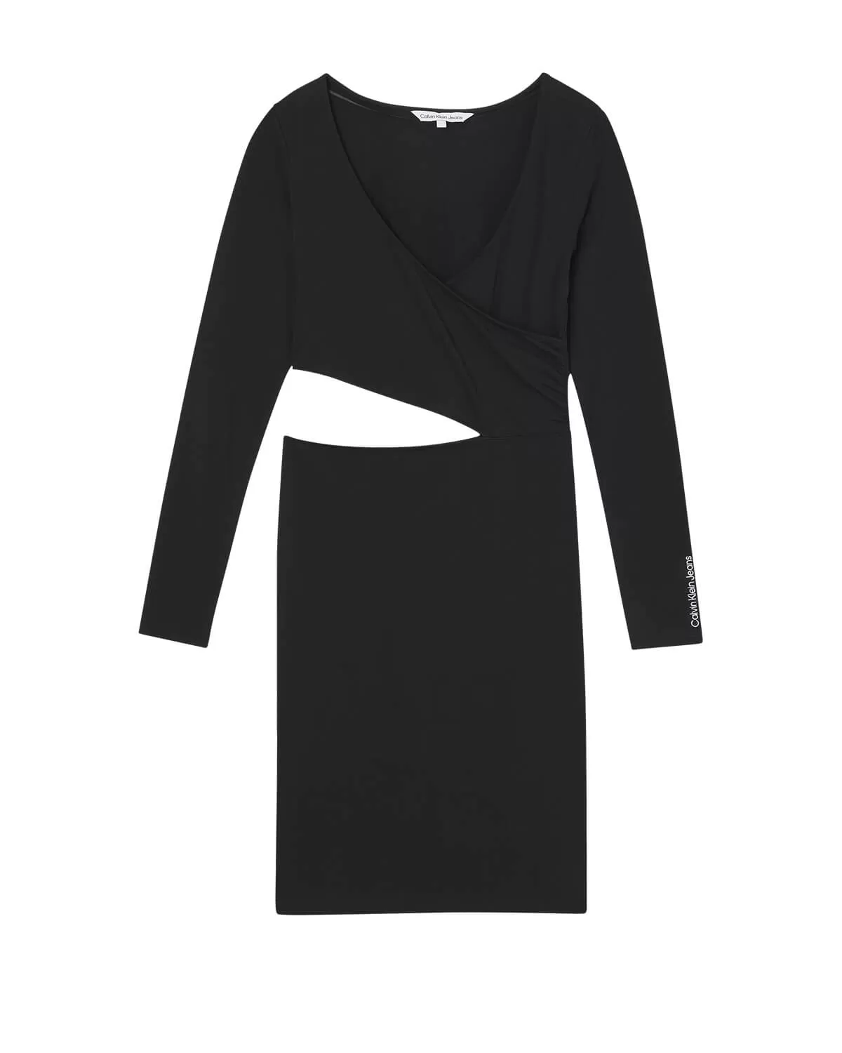 Calvin Klein - Wrap Cut Out Jersey Dress Black 