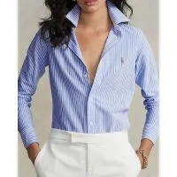 Women Shirt Polo Ralph Lauren Ls Str Heidi-Long Sleeve 211664416002 400 blue 